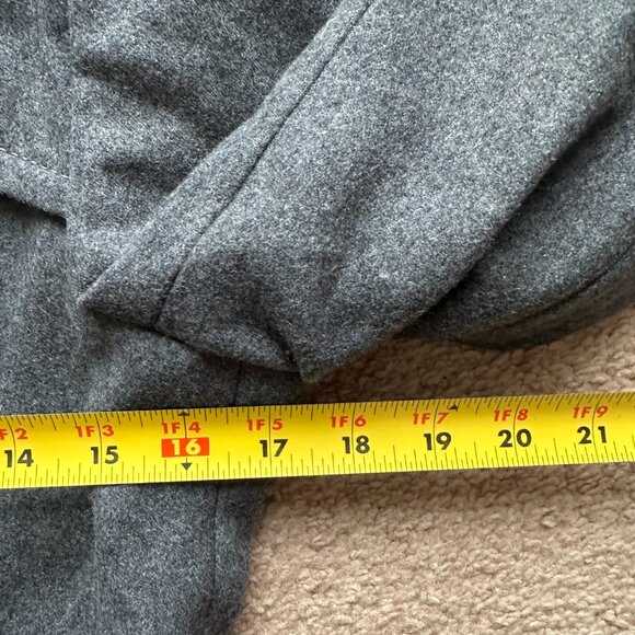 Nine West Pea Coat Womens 4 Wool Blend Notch Double Breast Grey - Picture 12 of 13